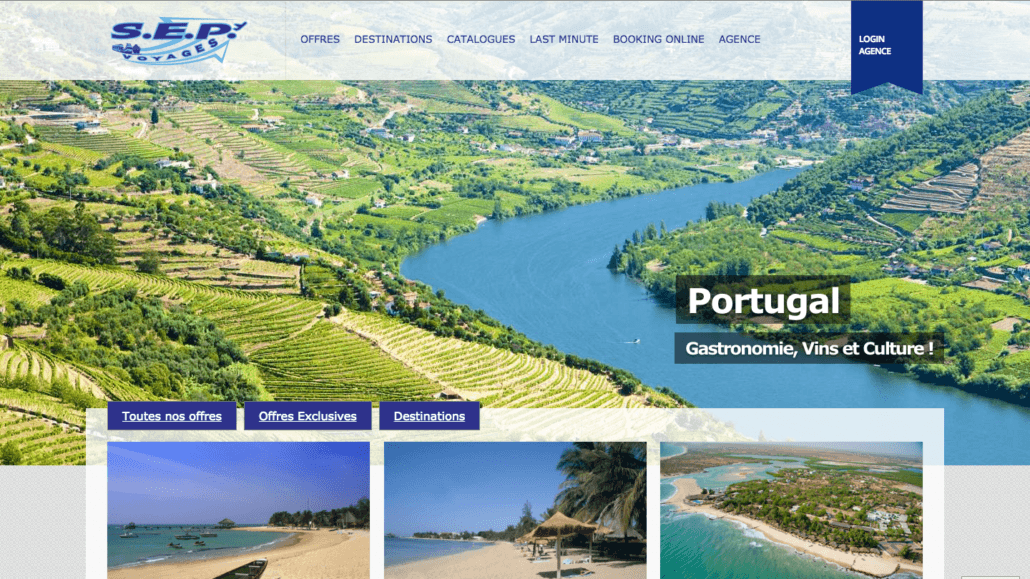 Le nouveau site de SEP Voyages Sàrl