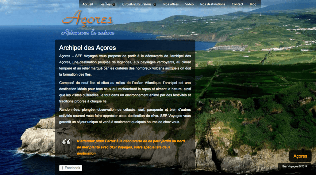 Preview site des Açores