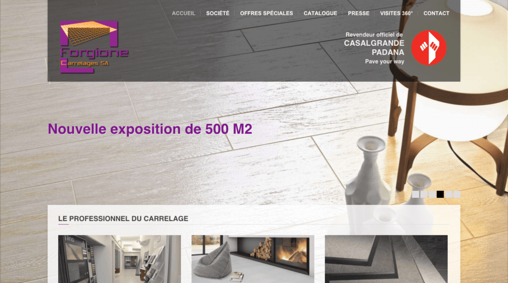 Preview site Forgion Carrelages